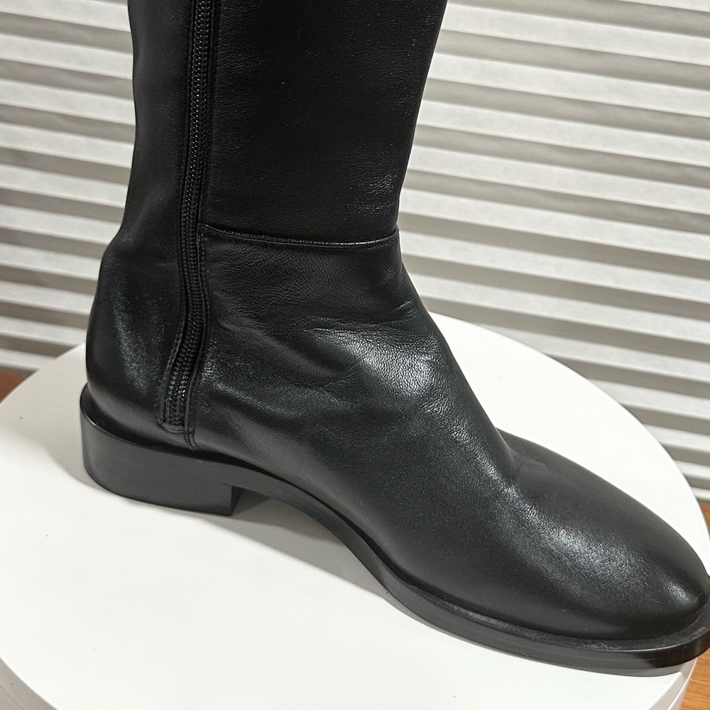 🌹STUART WEITZMAN🌹 Keelan Leather Knee Black Boots Size: 5B - Picture 8 of 14